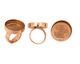Copper Adjustable Ring Circle Bezel 23mm