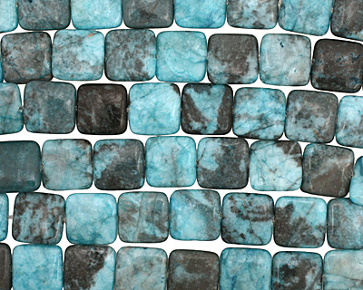 Brazil Blue Agate Puff Square 18mm