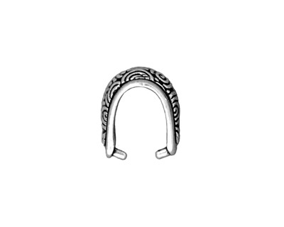 TierraCast Antique Silver (plated) Spiral Pinch Bail 7x15mm