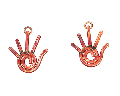 Patricia Healey Copper Left Hand Charm 26x29mm