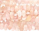 Kunzite Flat Polished Pebble Drop (side drilled) 11-12x14-22mm