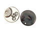 Earthenwood Studio Ceramic Oxidation Round Bicycle Pendant 36mm
