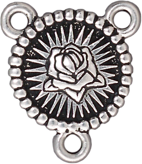 TierraCast Antique Silver (plated) Our Lady Link 19x22mm