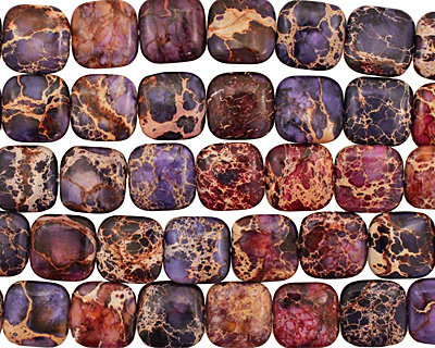 Purple Impression Jasper Puff Square 20mm
