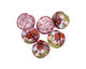 Grace Lampwork Red Dragonfly/ Violet Garden Lentil 27-28mm