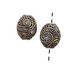 Green Girl Pewter Swirly Pebble 20x17mm