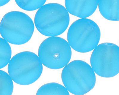 Czech Glass Matte Aquamarine Round 6mm