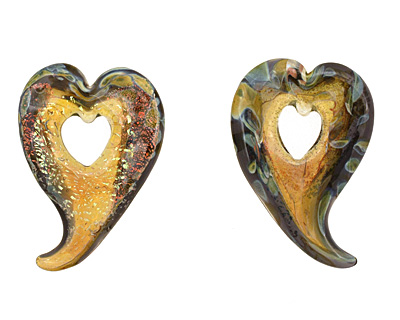 Grace Lampwork Manzanita Wild Heart Focal 27x38-41mm
