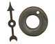 Earthenwood Studio Ceramic Time Wheel Toggle Clasp 27-28mm, 37mm bar