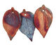XAZ Raku Ivy Leaf Pendant 29x49-50mm