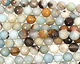 Amazonite Blk. Tourmaline Faceted Round 16mm