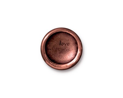 TierraCast Antique Copper (plated) Spirals Snap Cap 15mm