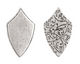 Nunn Design Antique Silver (plated) Crest Regiment Tag 16x29mm