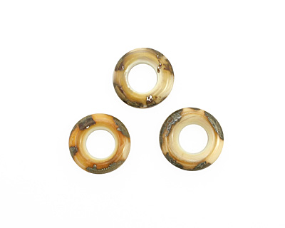 The BeadsNest Lampwork Glass Sparkling Sand Ring 22-23mm