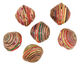 African Paper (red, yellow, purple) Bicone 24-25x26-27mm