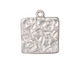 TierraCast Rhodium (plated) Large Square Frame Drop 21x25mm