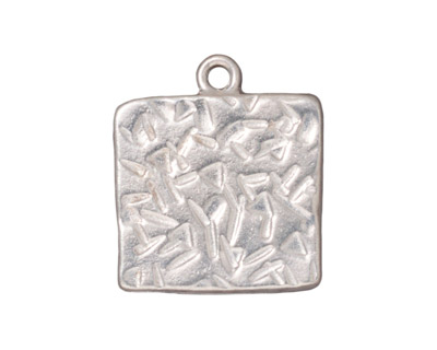 TierraCast Rhodium (plated) Large Square Frame Drop 21x25mm