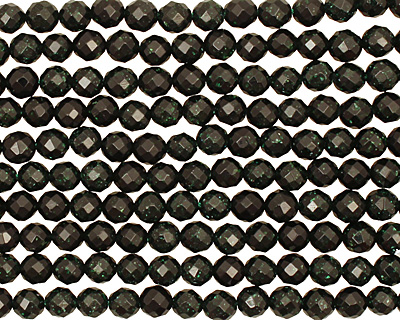 Green Goldstone Faceted Round 6mm