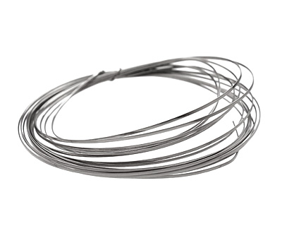 Soft Flex Silver Plated Pewter Half Round Craft Wire 18 gauge, 4 yards