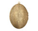Antique Brass (plated) Oval Scalloped Shell w/Cab Setting Heirloom Locket 48x64mm