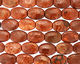 Fossil Coral (red) Flat Ended Oval 30x22mm