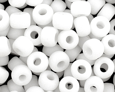 TOHO Opaque Frosted White Round 6/0 Seed Bead