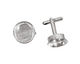Silver (plated) Circle Bezel Cuff Link 17mm