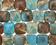 Turquoise Impression Jasper Puff Square 25mm
