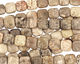 Gray Fossil Coral Puff Square 20mm