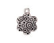 TierraCast Antique Silver (plated) Flower Frame Drop 17x23mm