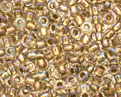 TOHO Crystal (with Gold Lining) Round 11/0 Seed Bead