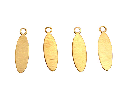 Brass Horse Eye Blank Charm 6x20mm
