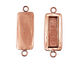 Copper Lipped Narrow Rectangle Bezel Link 12x36mm