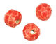 Gaea Ceramic Red Hot Geode Round 11-12x13-14mm