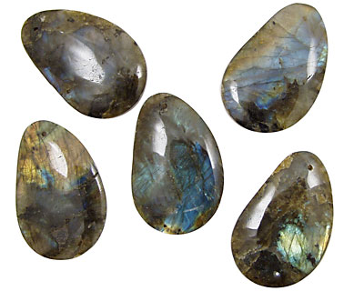 Labradorite Freeform Pendant 33x50mm