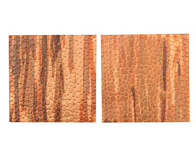 Lillypilly Enchantment Pebbles Embossed Patina Copper Sheet 3