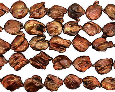Chocolate Keishi Coin 25-27x22-25mm
