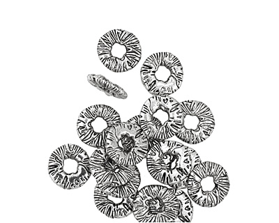 Pewter Textured Washer 4x21mm