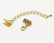 Artistic Wire Gold (plated) Mesh Clasp (w/ Extension Chain & Lobster Clasp) 10mm