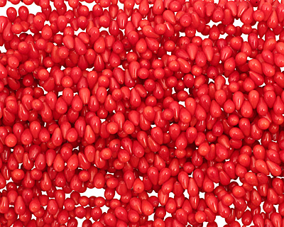 Coral Teardrop 5x8mm