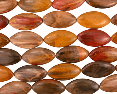 Wooden Jasper Horse Eye 38-40x20mm