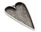 Nunn Design Antique Silver (plated) Grande Heart Bezel Pendant 54x29mm