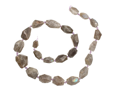 Labradorite Graduated Faceted Nugget 15-25x8-16mm