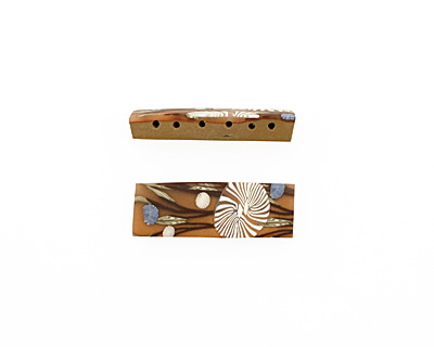 Humble Beads Polymer Clay Gold 6 Hole Branch Cuff 11-12x34mm