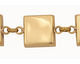 Brass Square Bezel Link Bracelet 19mm