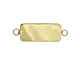 Brass Lipped Narrow Rectangle Bezel Link 12x36mm