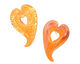 Grace Lampwork Whispering Peach Heart Focal 27x38-41mm