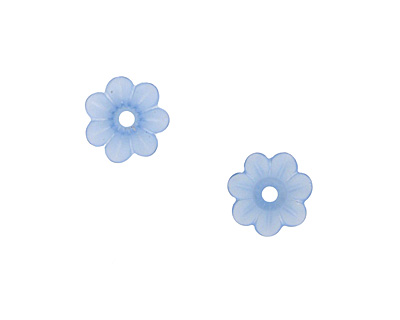 Matte Light Sapphire Lucite Daisy 3x10mm