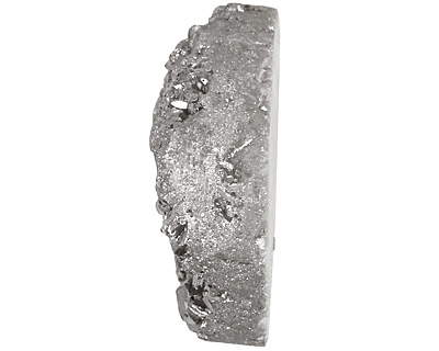 Druzy (metallic silver) Round Cabochon 30mm