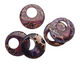 Purple Impression Jasper Coin Pendant 40mm